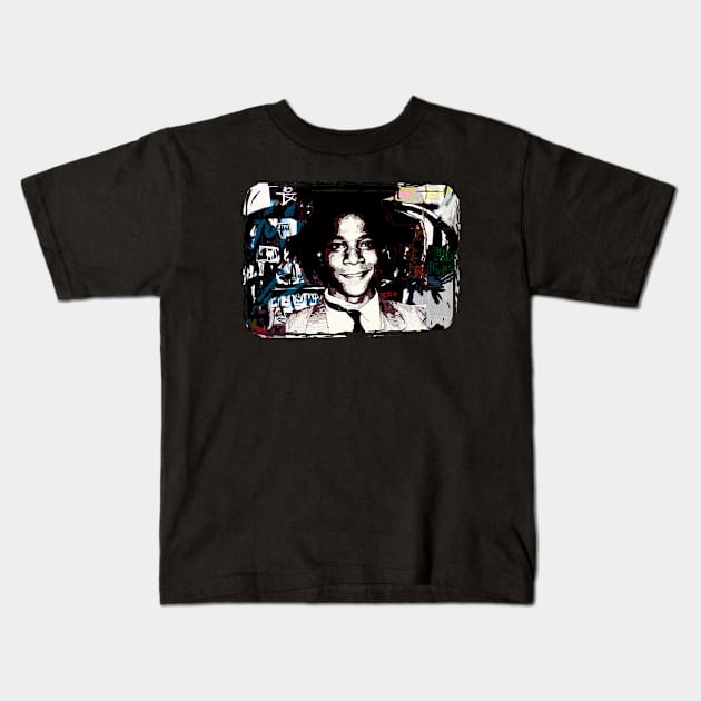 Basquiat surrealism street art Kids T-Shirt by Cybord Design